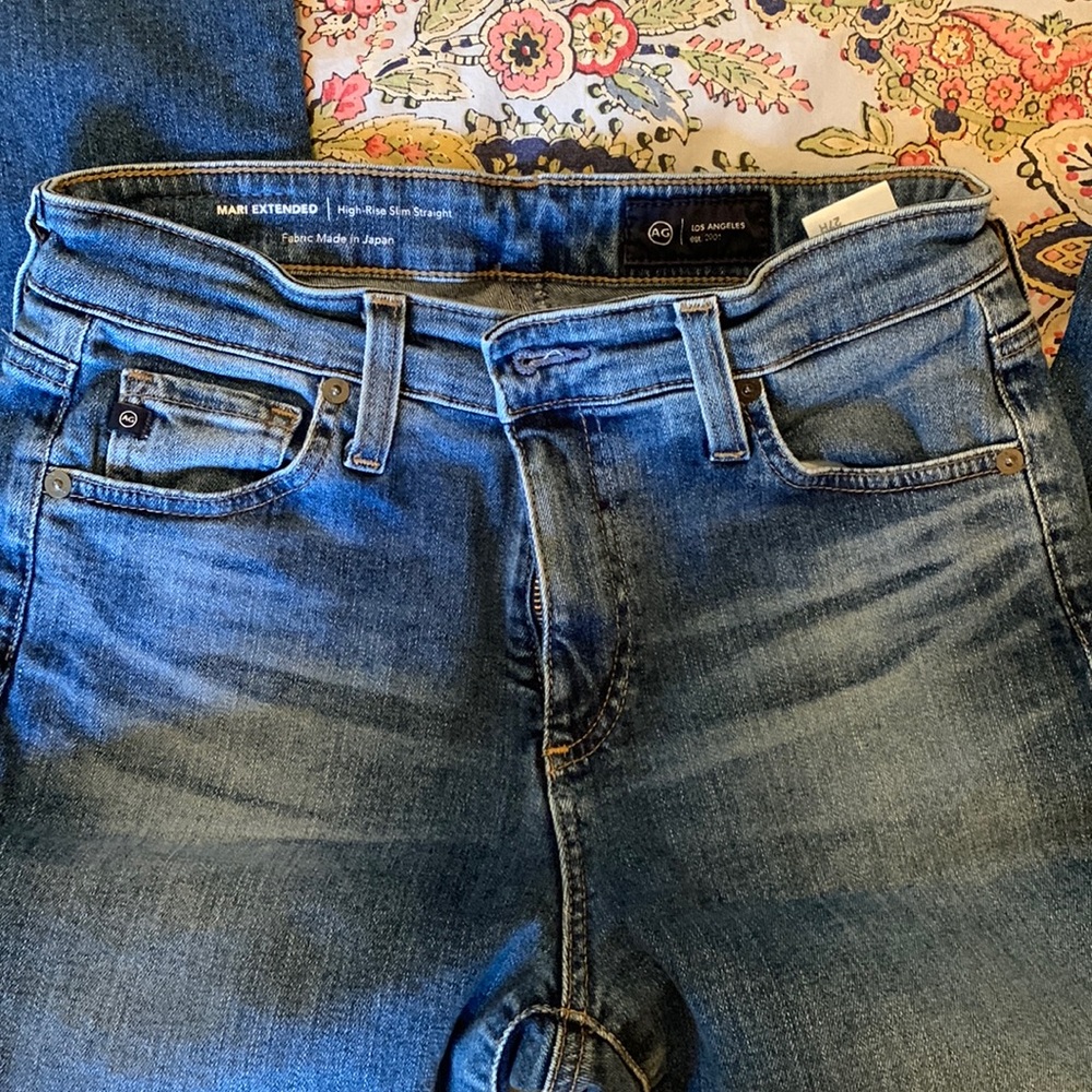 AG Mari extended high rise straight jeans. Size 27 - removed tags before trying.